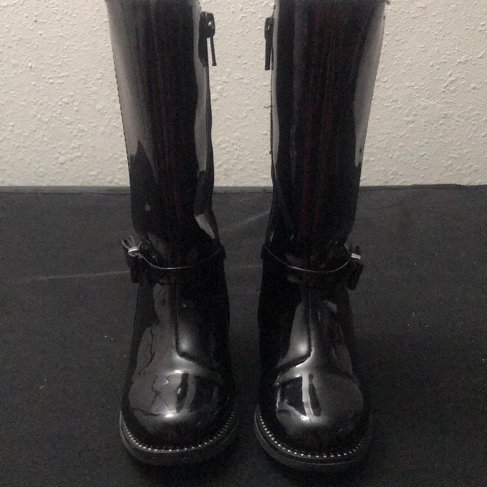 The Children's Place Glossy Black Kids Boots